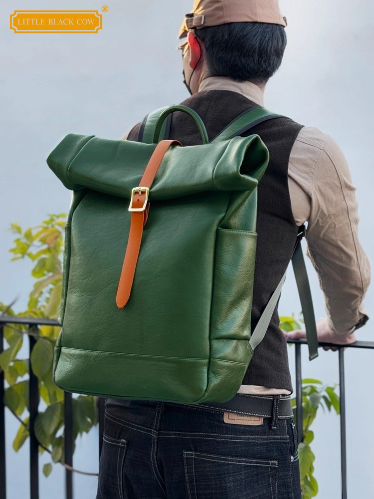 Leather Backpack Vintage - Sac à dos en cuir véritable