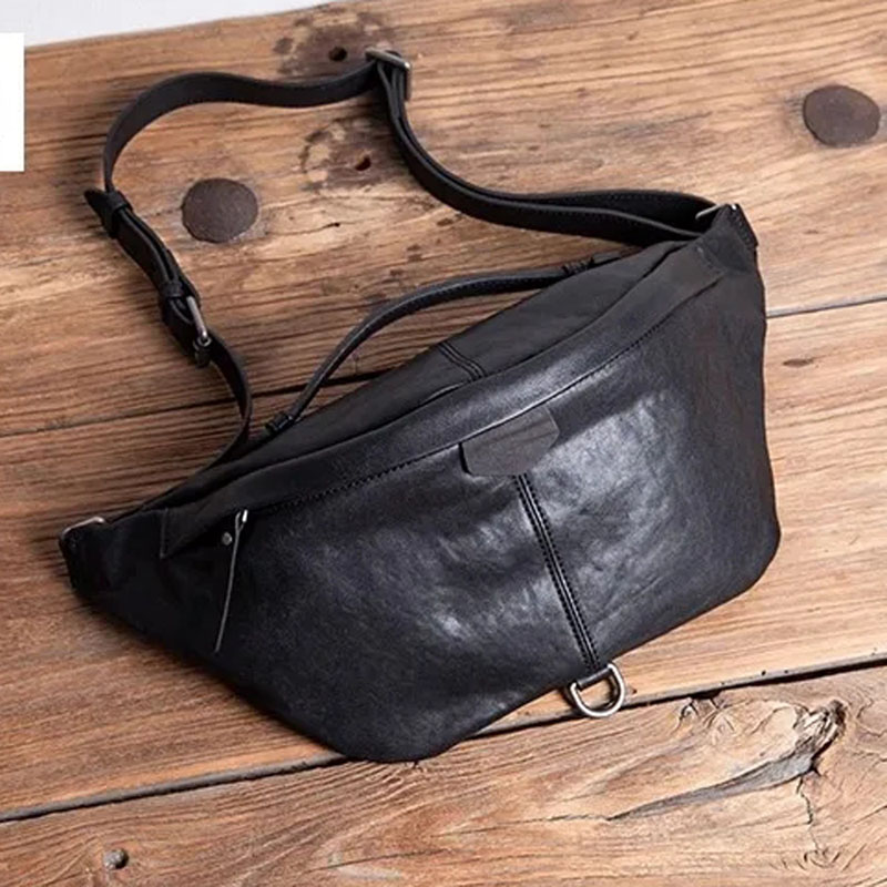 Leather Backpack Vintage - AETOO – sac de poitrine rétro
