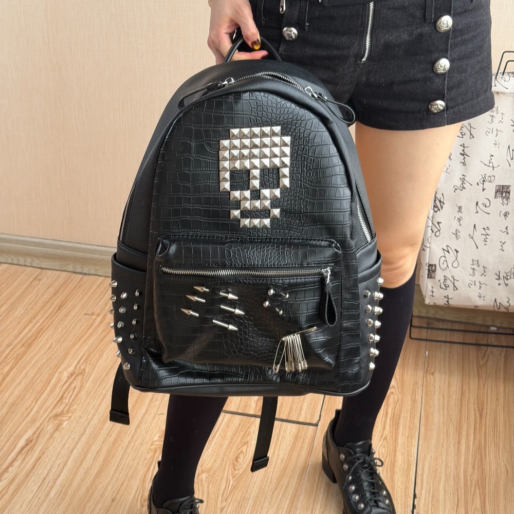 Sac à dos original noir à moti - Fashion Backpack Women avis et prix