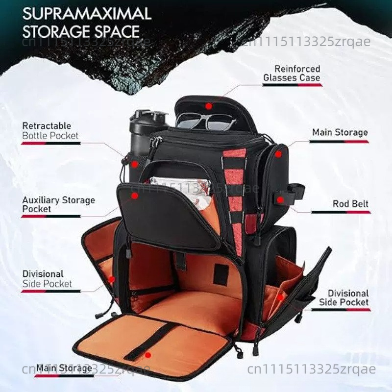Sac à dos de pêche avec grand  - Rain Cover Backpack avis et prix
