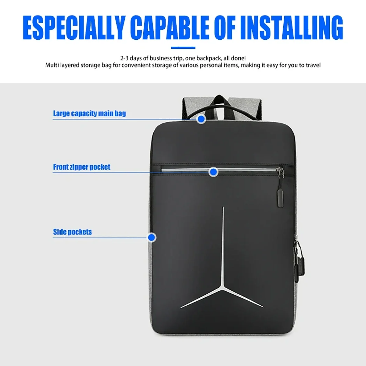 Nouveau Anti-vol USB étanche é - Travel Backpack Anti Theft avis et prix