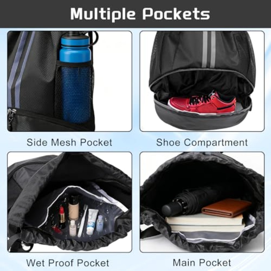 Sac à dos de sport à cordon av - Drawstring Gym Bag avis et prix
