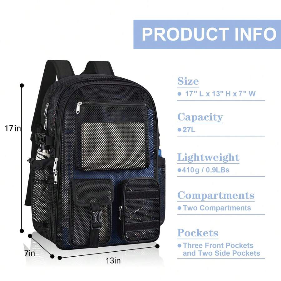 Sac à dos en maille 36L, grand - Canvas Backpack Casual avis et prix
